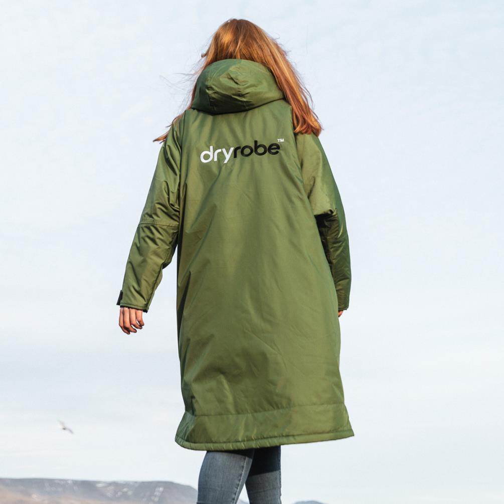 dryrobe Advance Long Sleeve Changing Robe - Dark Green / Black Extra Image 9